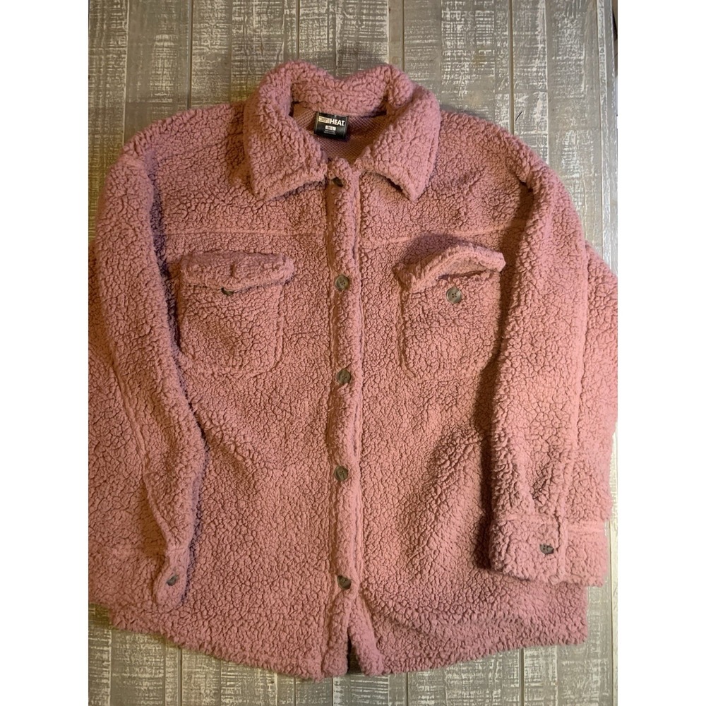 32 Degree Heat Women's Medium Large Fleece Button Down Fall Winter jacket